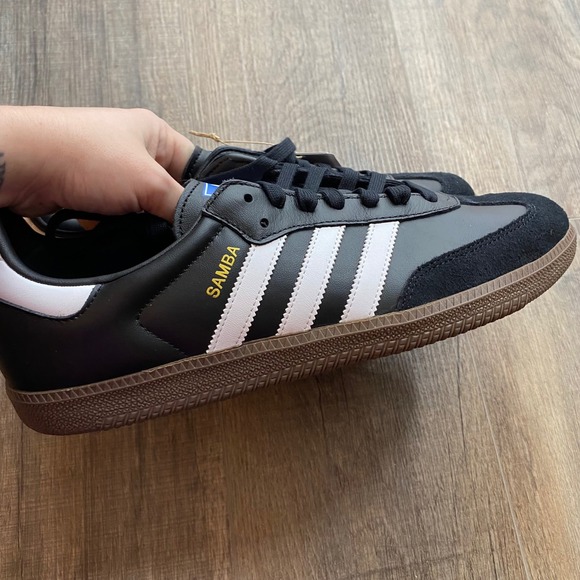 adidas Other - Adidas Samba OG Mens Core Black White Gum Leather Sneakers B75807 Size 11 NEW